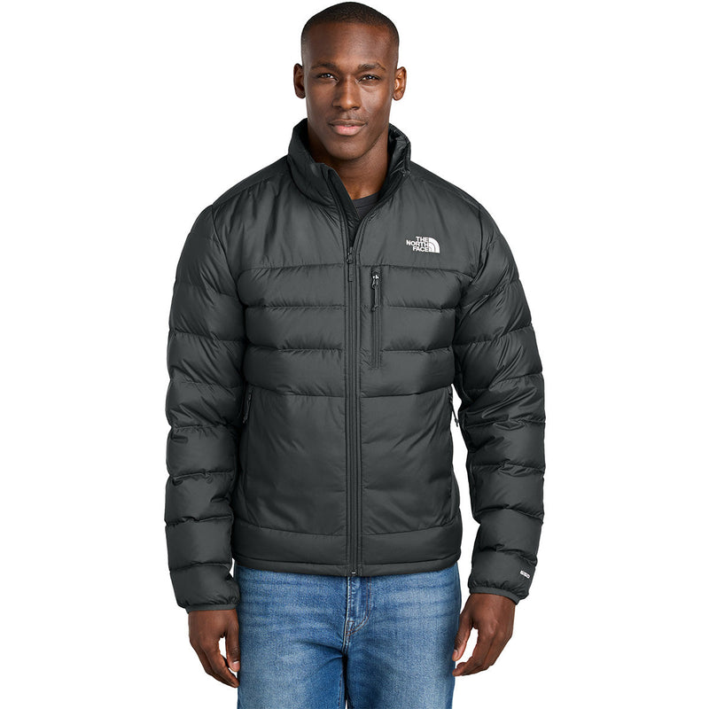 The North Face Black Zip Chest Pocket Stand Collar Puffer Jacket