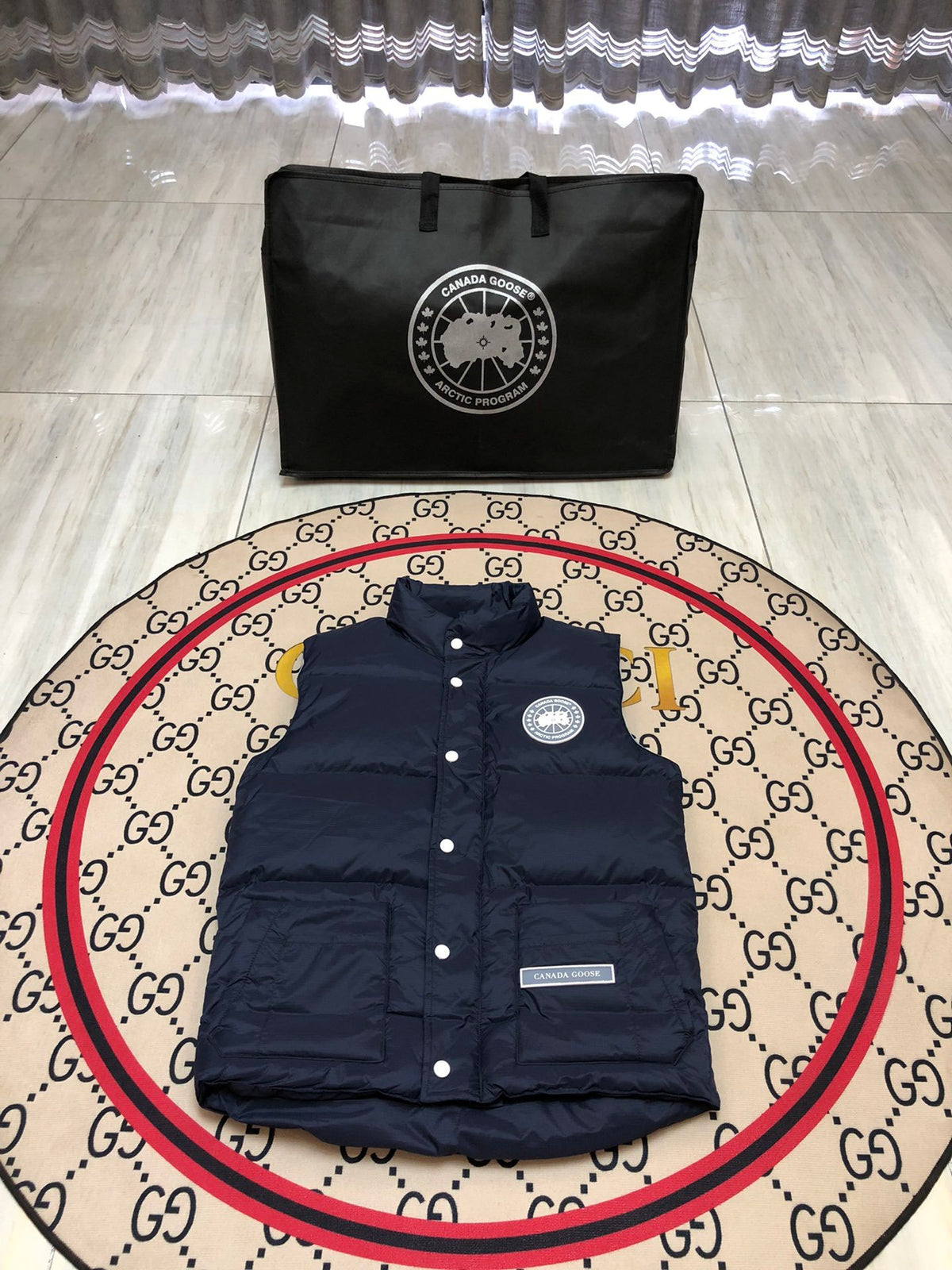 Canada Goose Navy Blue Quilted Puffer Vest