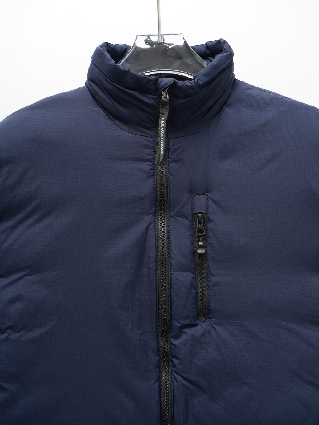 Canada Goose Navy Blue Stand Collar Zip Chest Pocket Jacket