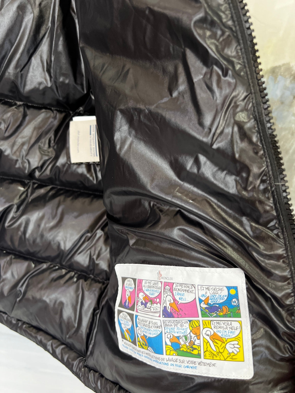 Moncler Black Glossy Hooded Quilted Puffer Jacket
