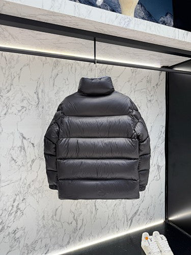 Moncler Black High Collar Blue Lining Puffer Jacket