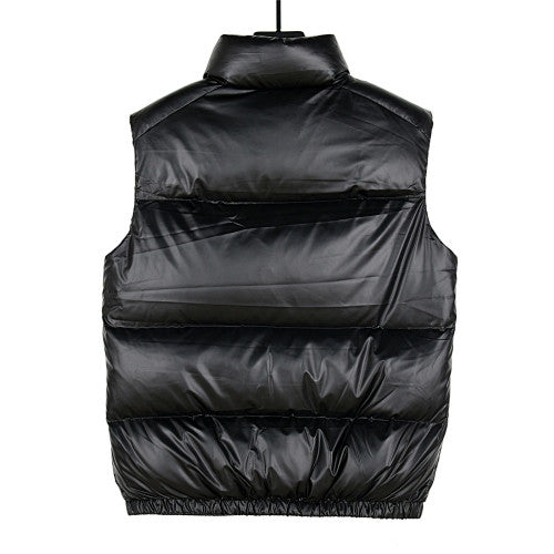 Prada Black Glossy Multi-Pocket Puffer Vest