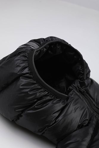 Canada Goose Black Silver Stripe Hooded Puffer Jacket