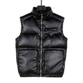 Prada Black Glossy Multi-Pocket Puffer Vest
