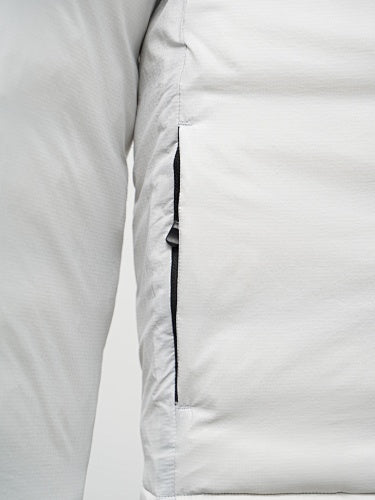 Canada Goose White Stand Collar Zip Chest Pocket Jacket
