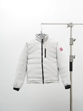 Canada Goose White Stand Collar Zip Chest Pocket Jacket