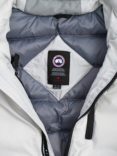 Canada Goose White Stand Collar Zip Chest Pocket Jacket