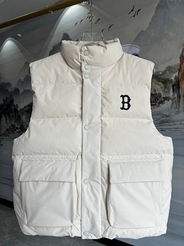 MLB Boston Red Sox Off-White Logo Puffer Vest
