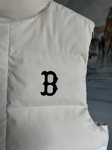 MLB Boston Red Sox Off-White Logo Puffer Vest