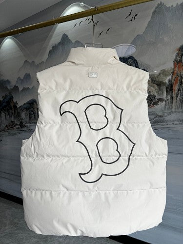 MLB Boston Red Sox Off-White Logo Puffer Vest