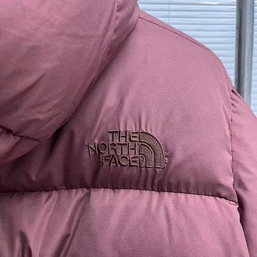 The North Face Mauve Purple Tonal Logo Hooded Puffer Jacket
