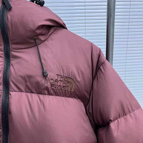 The North Face Mauve Purple Tonal Logo Hooded Puffer Jacket