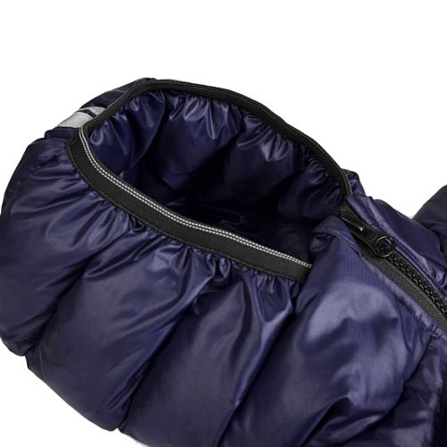 Canada Goose Navy Blue Silver Stripe Hooded Puffer Jacket