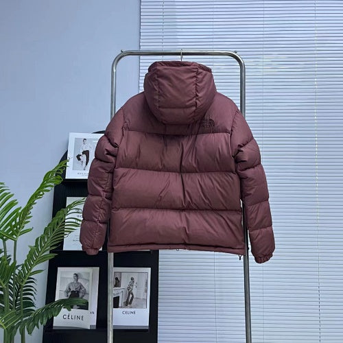 The North Face Mauve Purple Tonal Logo Hooded Puffer Jacket