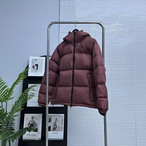 The North Face Mauve Purple Tonal Logo Hooded Puffer Jacket
