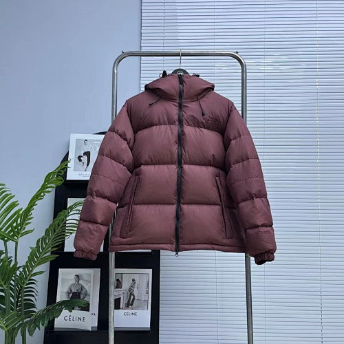 The North Face Mauve Purple Tonal Logo Hooded Puffer Jacket