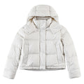 Lululemon Off-White Tonal Logo Hooded Puffer Jacket