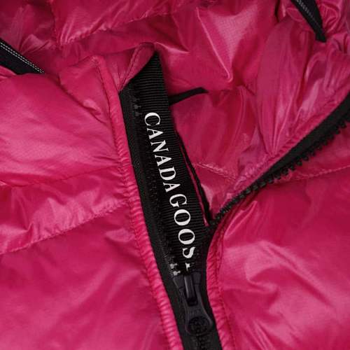 Canada Goose Fuchsia Pink Silver Stripe Hooded Puffer Jacket