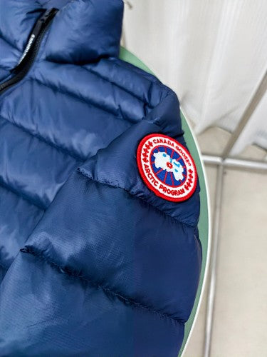 Canada Goose Navy Blue Stand Collar Quilted Puffer Jacket
