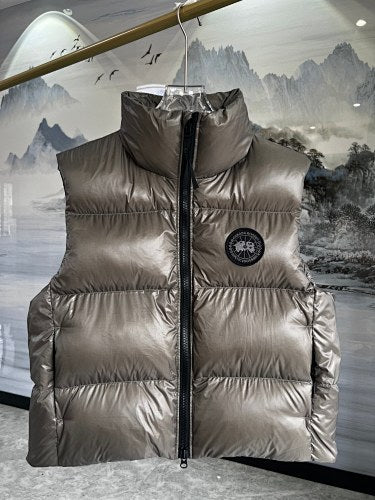 Canada Goose Metallic Bronze Quilted Puffer Vest