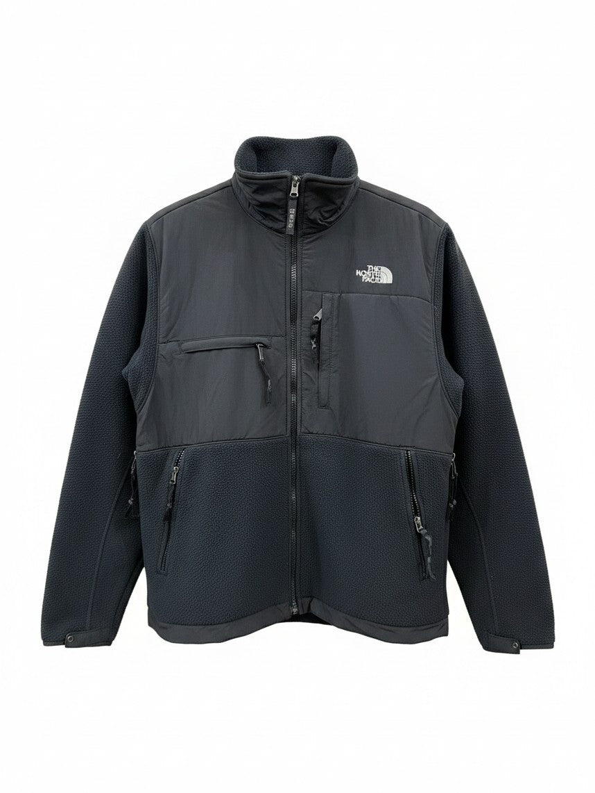 The North Face Black Panelled Stand Collar Fleece Jacket