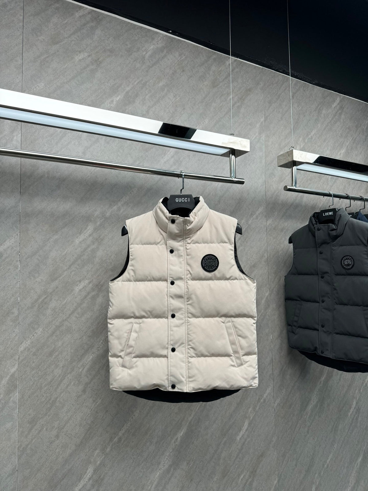 Canada Goose Off-White Matte Quilted Puffer Vest