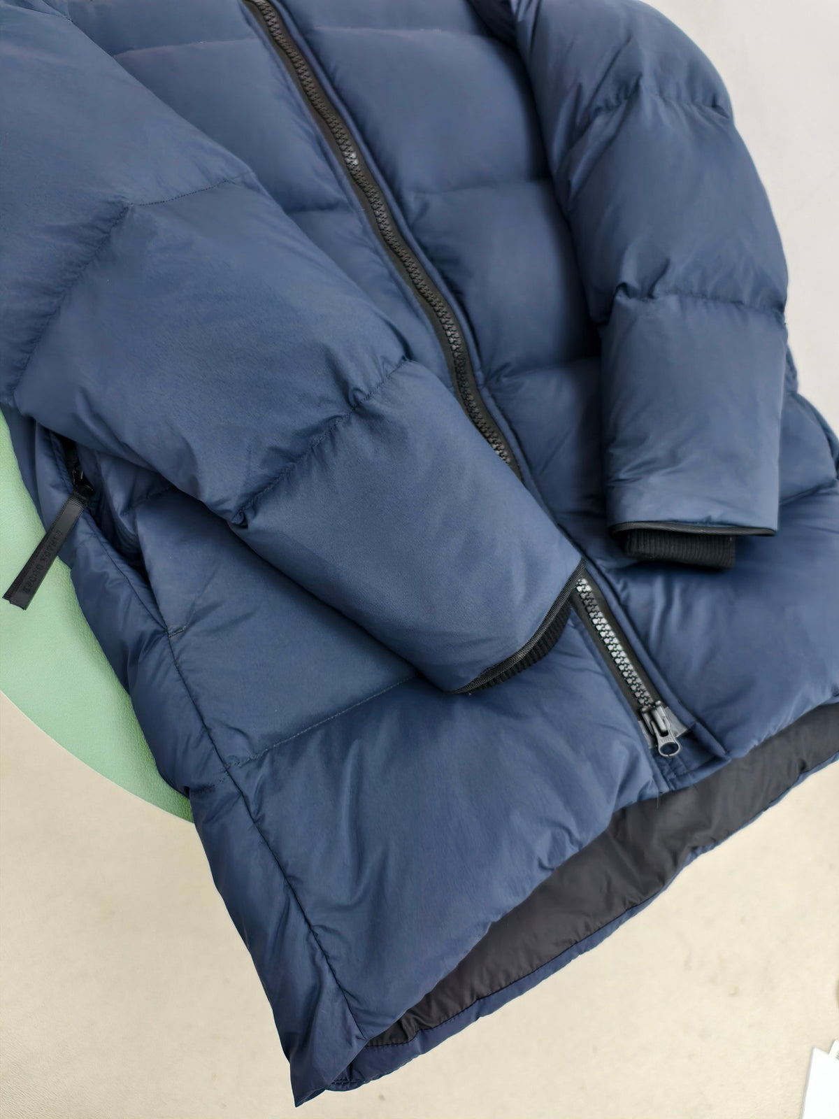 Canada Goose Navy Blue Matte Hooded Puffer Jacket