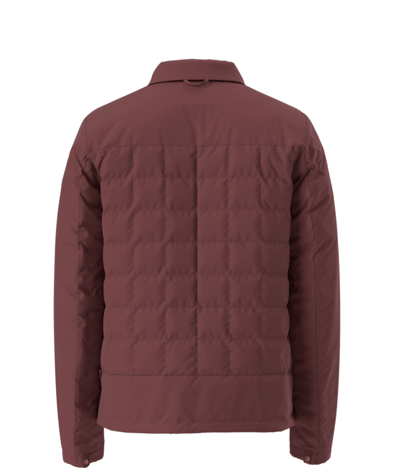 The North Face Burgundy Hooded Jacket with Quilted Inner Layer