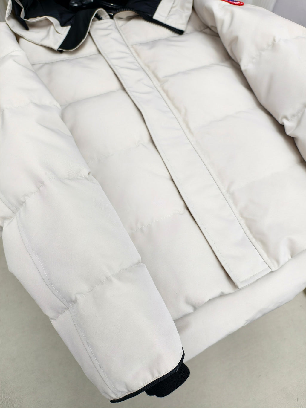 Canada Goose Off-White Quilted Hooded Puffer Jacket
