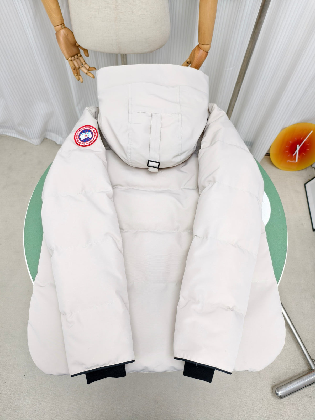 Canada Goose Off-White Quilted Hooded Puffer Jacket