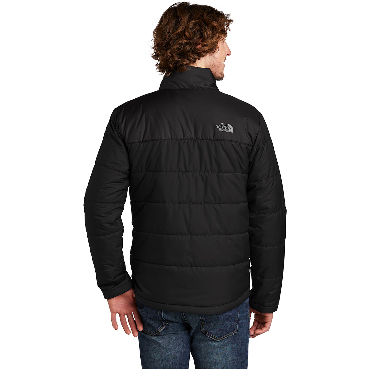 The North Face Black Quilted Stand Collar Puffer Jacket