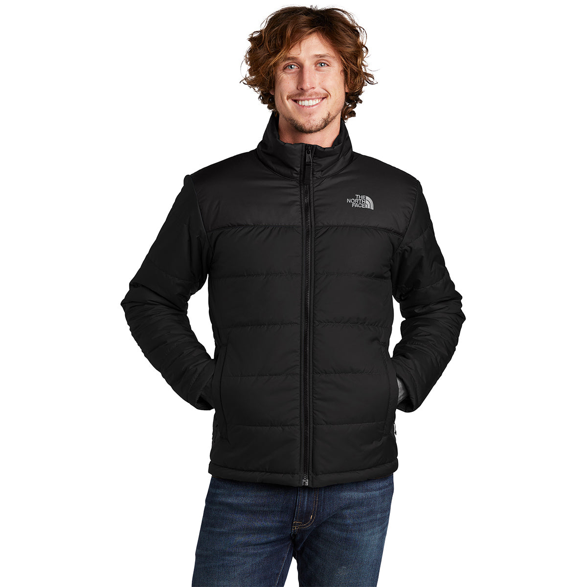 The North Face Black Quilted Stand Collar Puffer Jacket