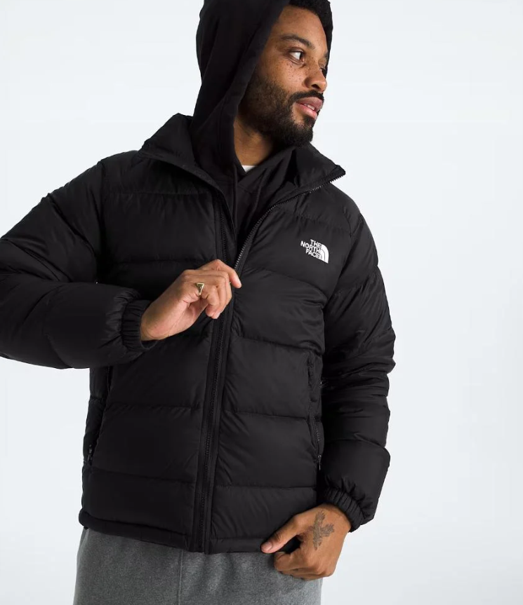 The North Face Black Horizontal Quilt Stand Collar Puffer Jacket