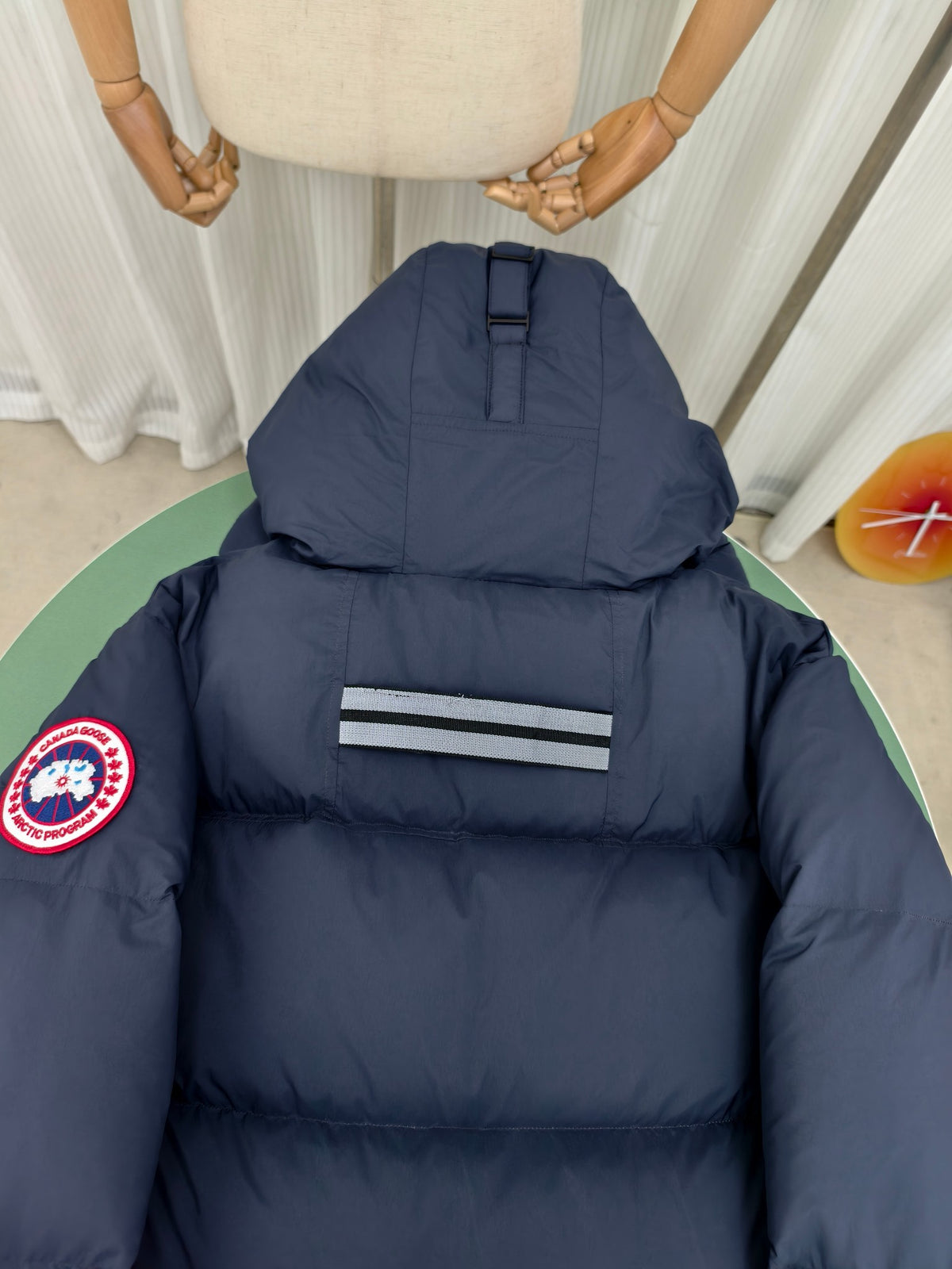 Canada Goose Navy Blue Matte Hooded Puffer Jacket