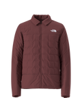 The North Face Burgundy Hooded Jacket with Quilted Inner Layer