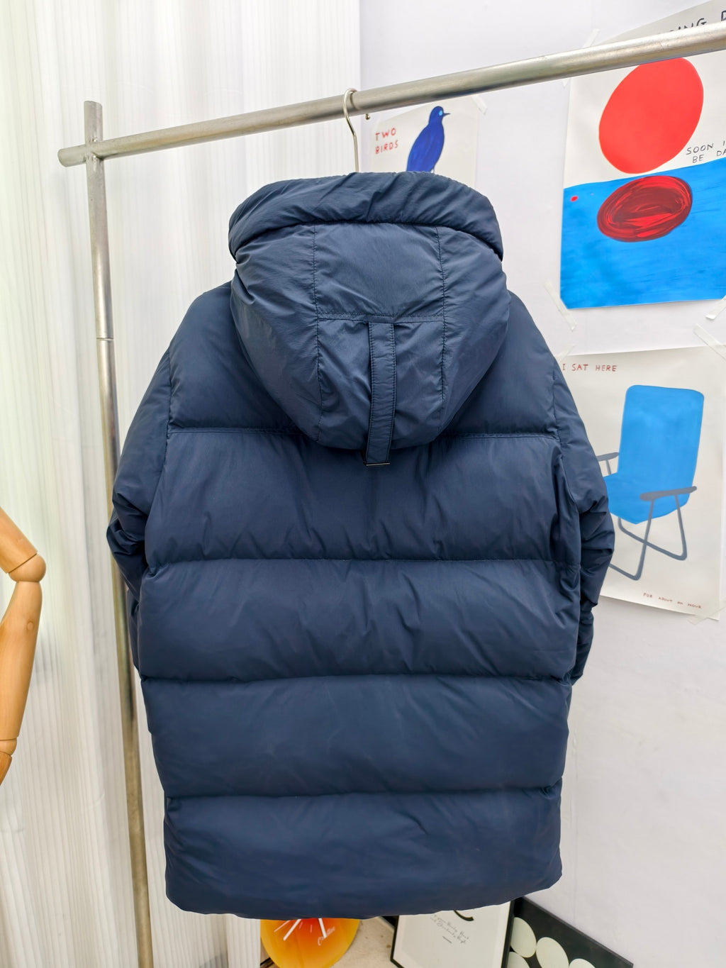 Canada Goose Navy Blue Matte Hooded Puffer Jacket