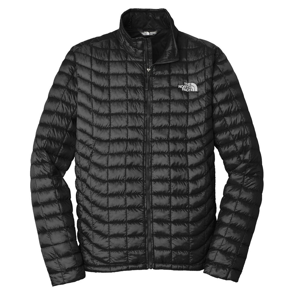 The North Face Black Grid Quilted Stand Collar Jacket