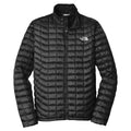 The North Face Black Grid Quilted Stand Collar Jacket