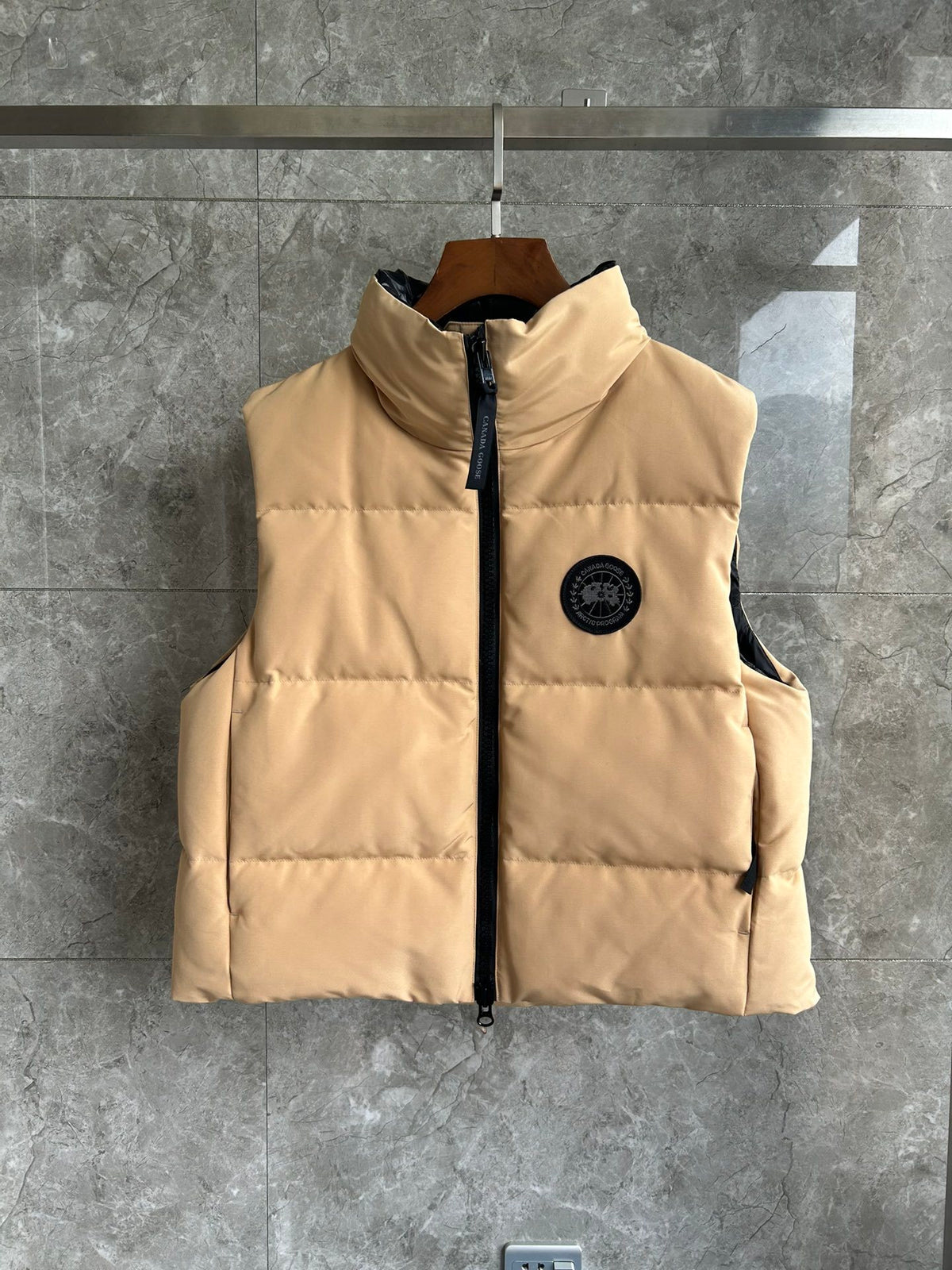Canada Goose Camel Beige Quilted Puffer Vest