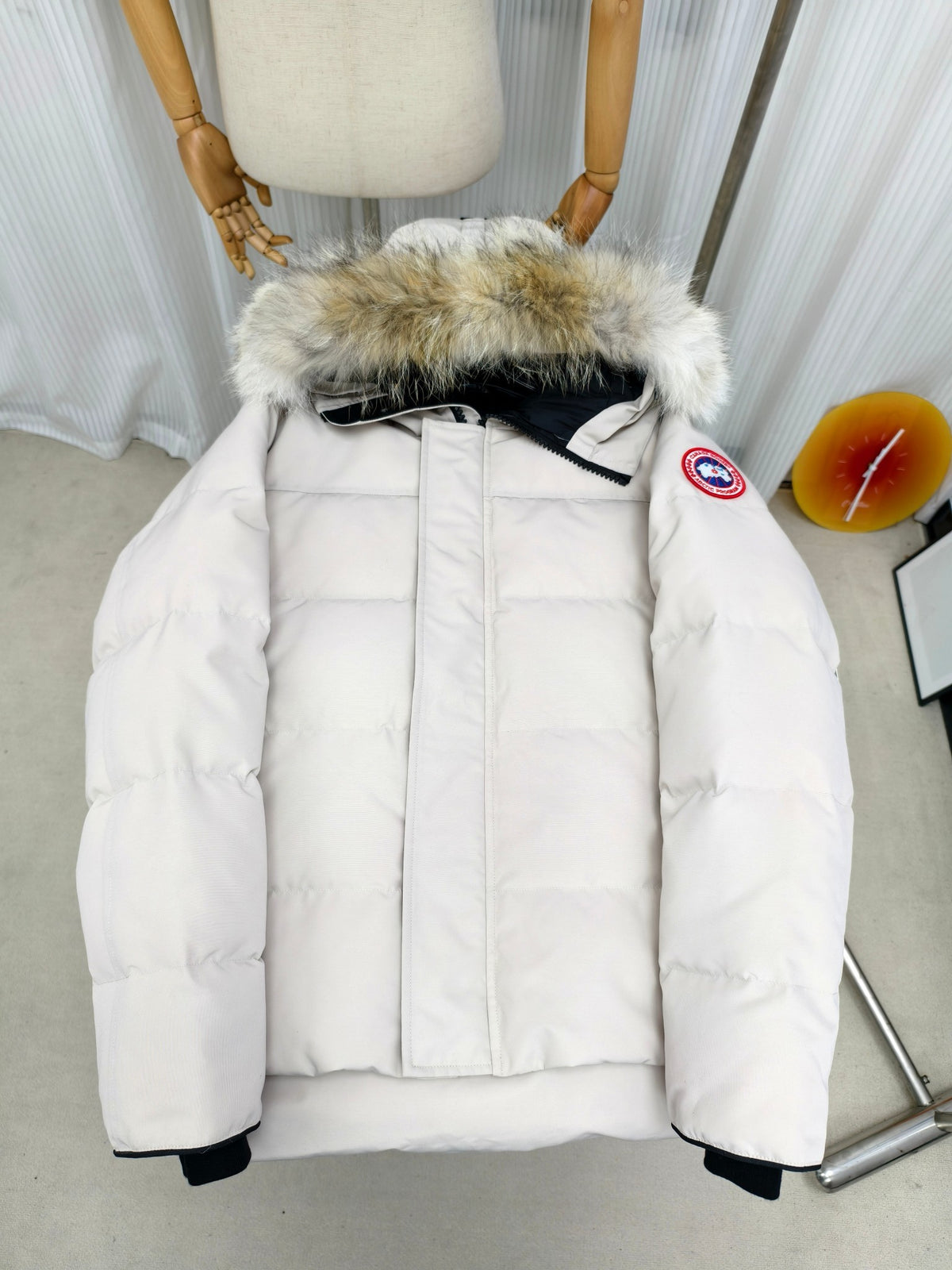 Canada Goose Off-White Quilted Hooded Puffer Jacket