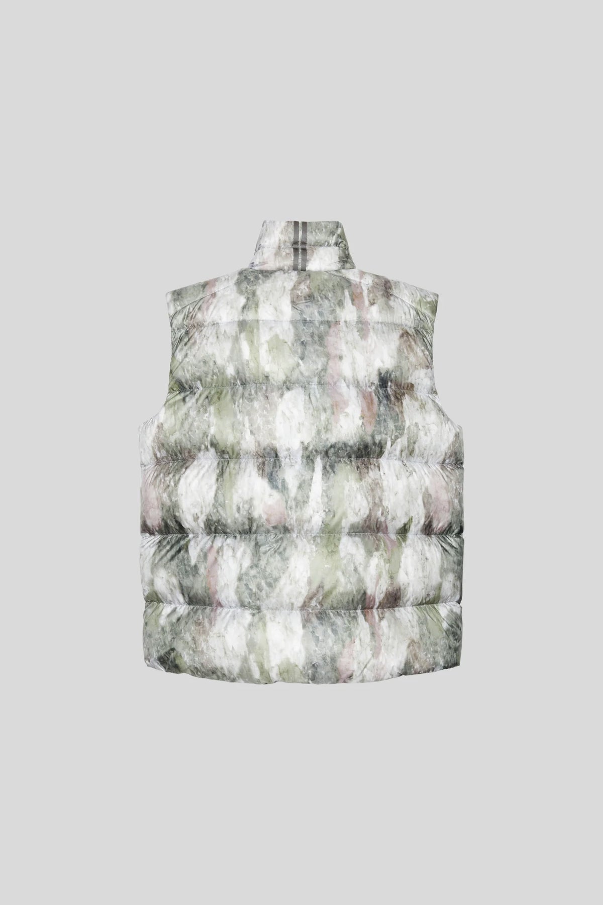Canada Goose Sage Green and Gray Abstract Print Puffer Vest
