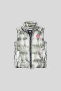Canada Goose Sage Green and Gray Abstract Print Puffer Vest