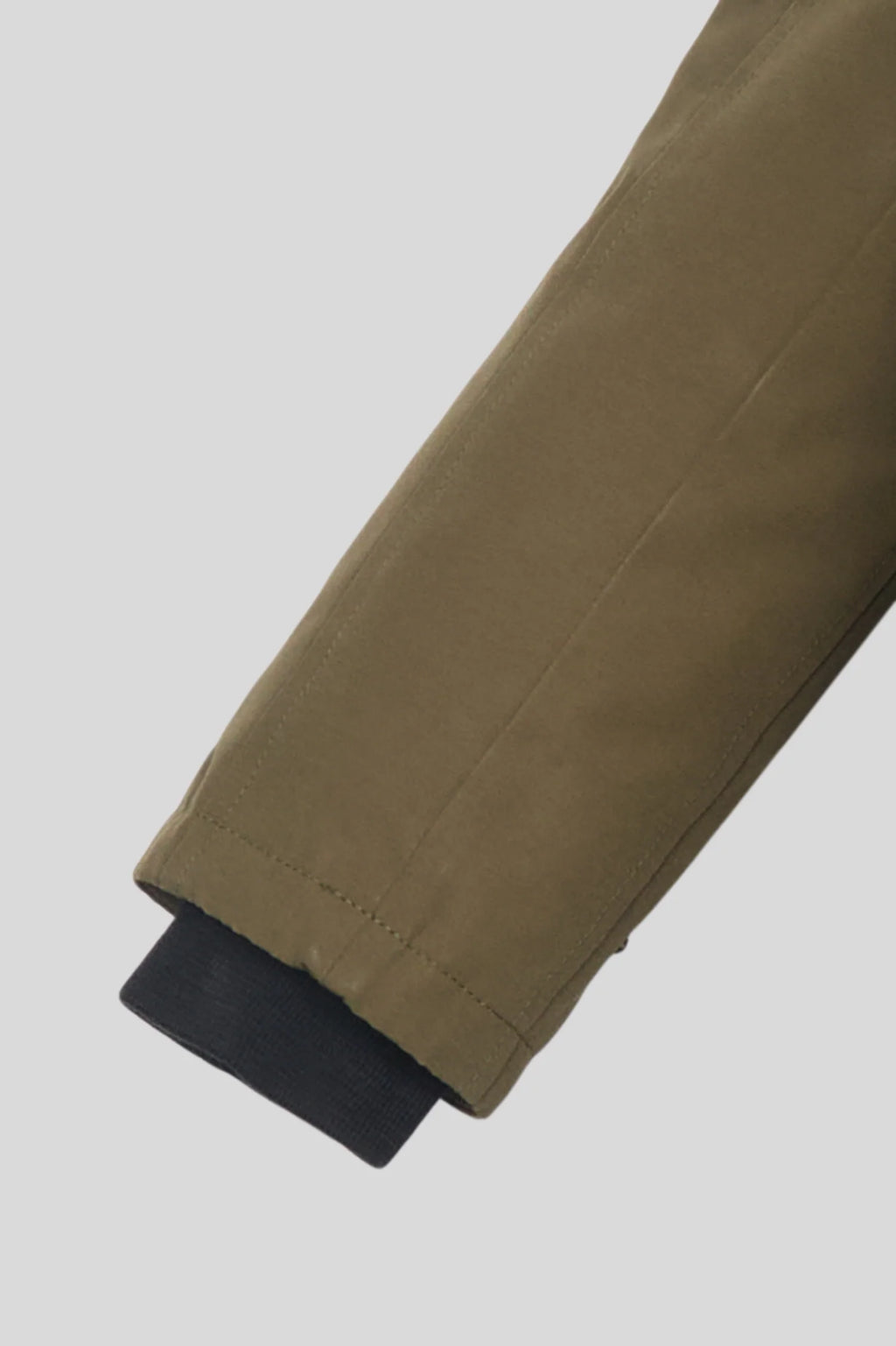 Canada Goose Olive Green Long Hooded Parka with Plush Trim