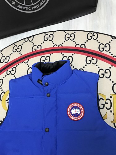 Canada Goose Royal Blue Logo Patch Quilted Puffer Vest